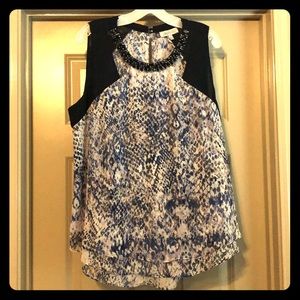 Pretty navy blue python shirt